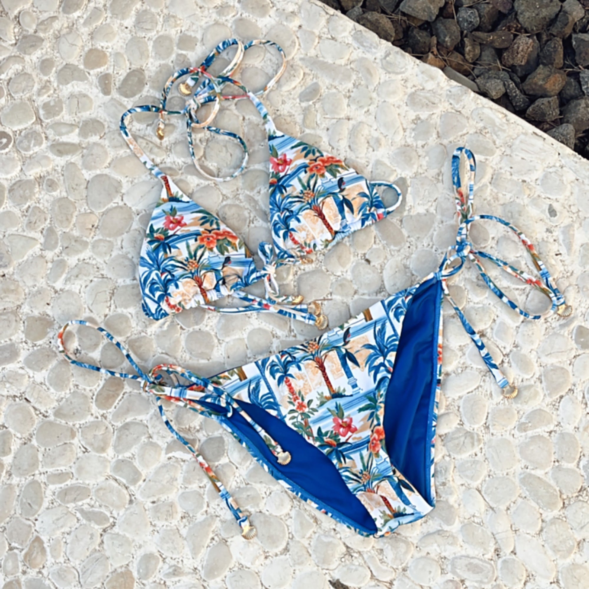 Triangle Bikini Set-Positano Sun-4