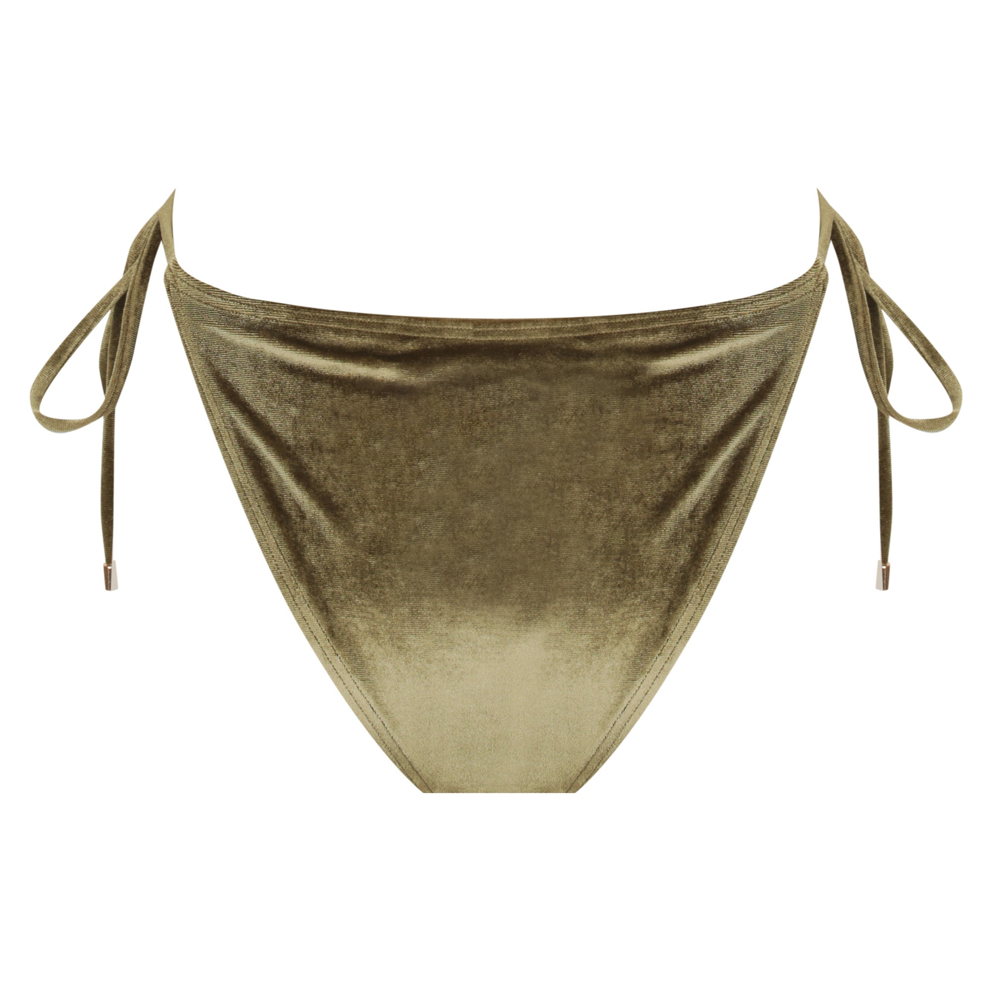 Thin Tie Side Bikini Bottom-Velvet Green-2