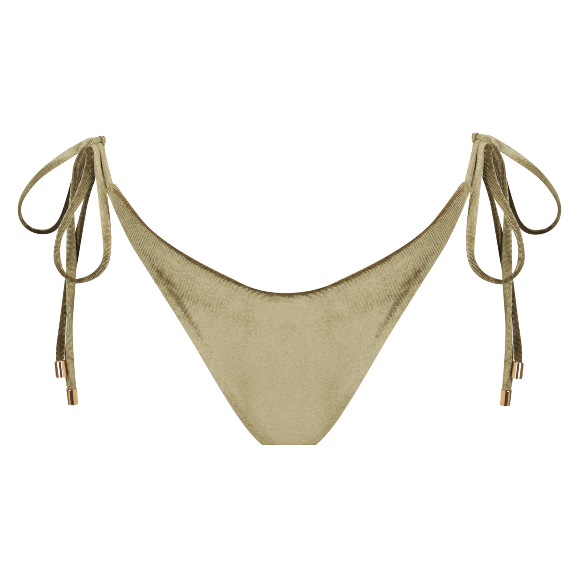 Thin Tie Side Bikini Bottom-Velvet Green-0