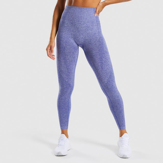 Solid High Waist Energy Seamless Yoga Leggings Women Workout Running Sport Pants Push Up Hip Fitness Gym Leggings Female Tights