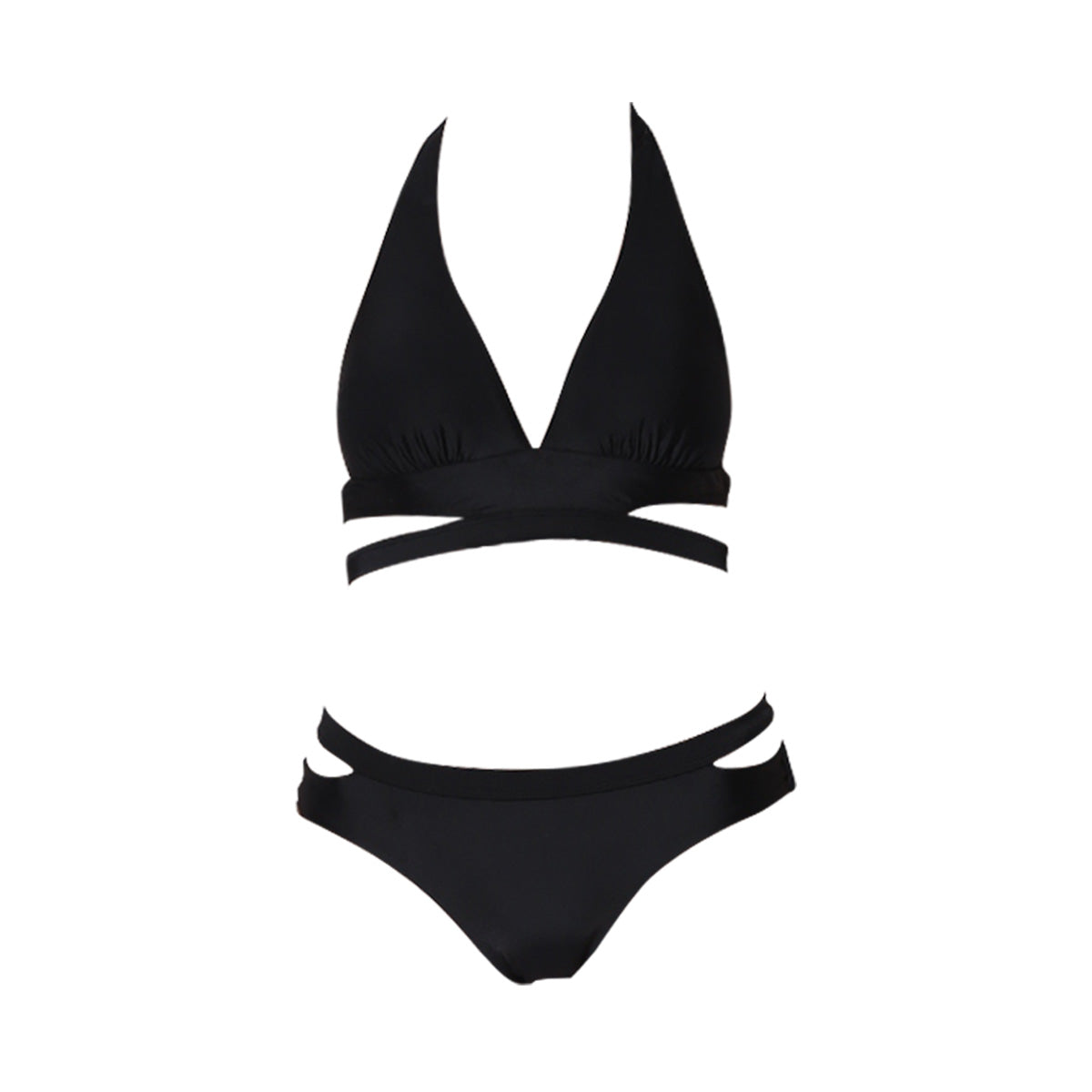 Daring Retro Cutout Bikini Set