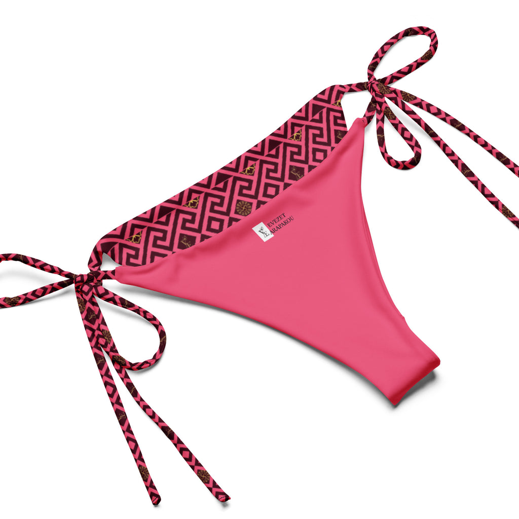 Dark Pink  recycled string bikini set