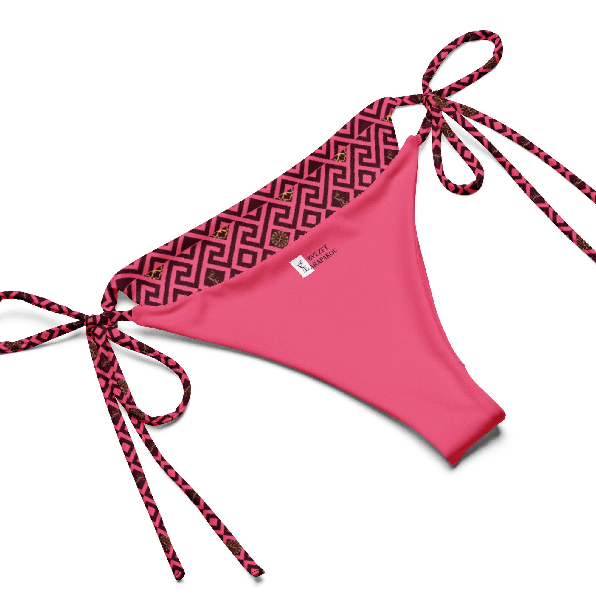 Dark Pink  recycled string bikini set