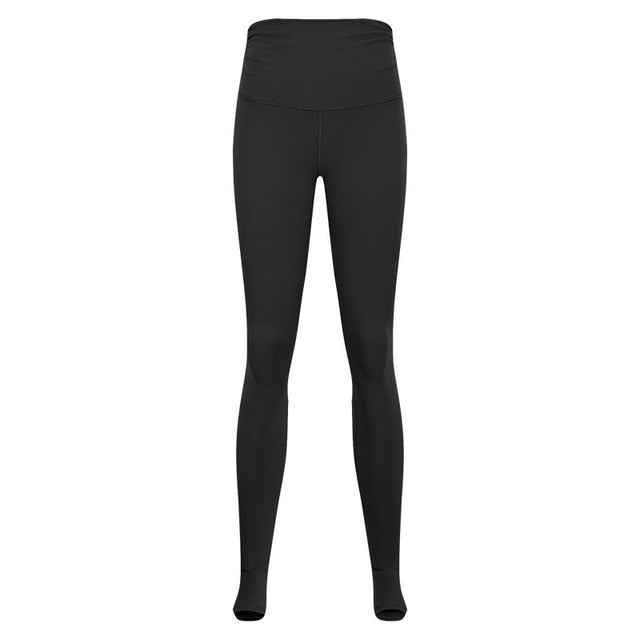 Elasticity Waist Drape Dance Sport Foot Pants Women High Waist