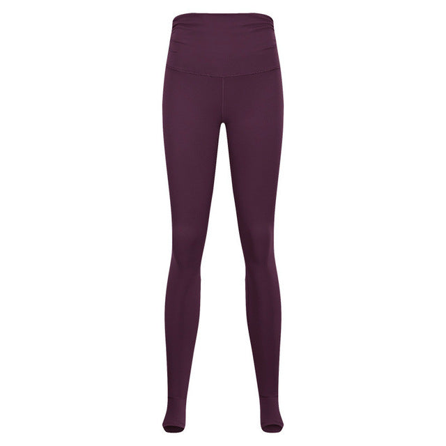 Elasticity Waist Drape Dance Sport Foot Pants Women High Waist