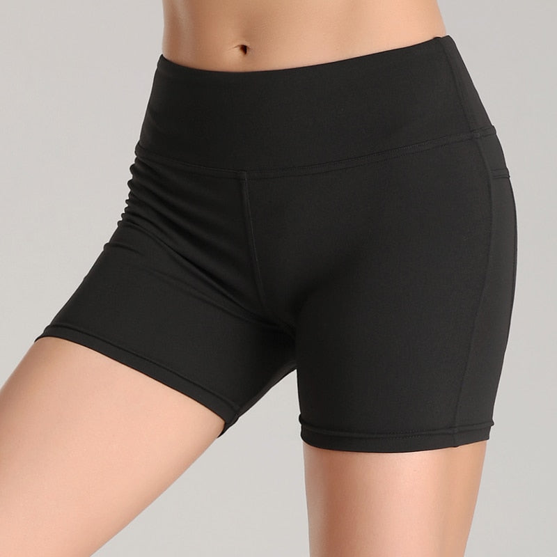 High Waist Sport Gym Yoga Shorts Women Quick Dry Workout Biker Shorts Fitness  Running Tights Seamless Trousers-5