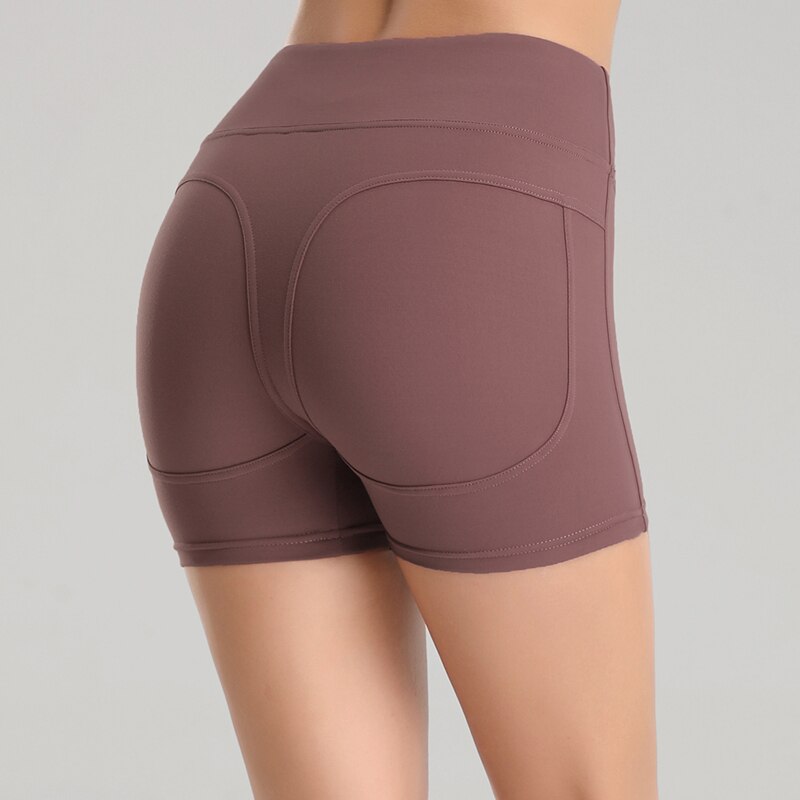 High Waist Sport Gym Yoga Shorts Women Quick Dry Workout Biker Shorts Fitness  Running Tights Seamless Trousers-6