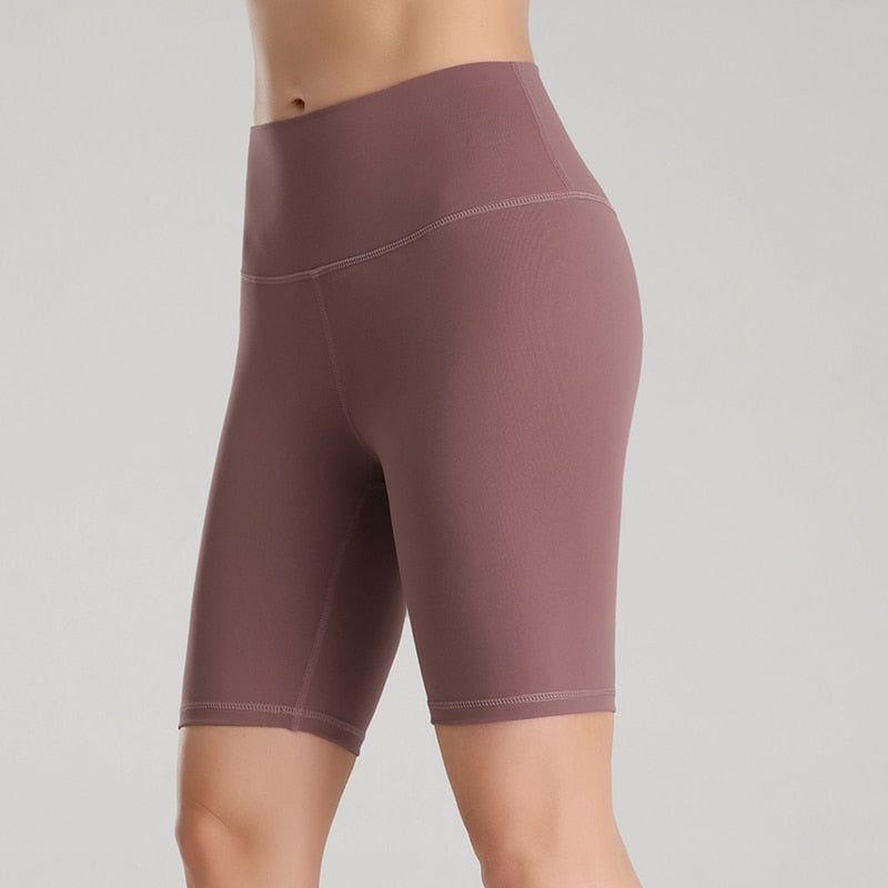 High Waist Sport Gym Yoga Shorts Women Quick Dry Workout Biker Shorts Fitness  Running Tights Seamless Trousers-10