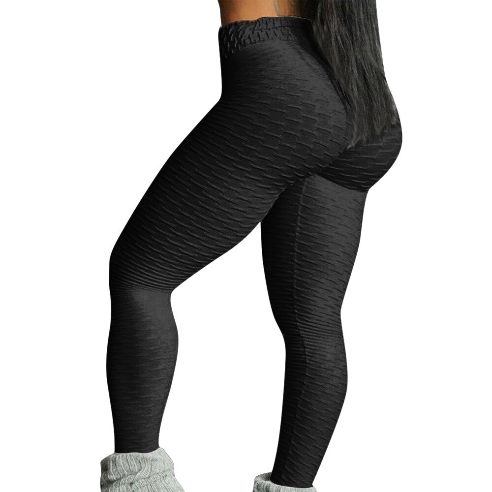 Women Butt  Yoga Pants Sexy Seamless Fitness Sport Leggings Tummy Control Gym High Waist Solid Compression Tights-12
