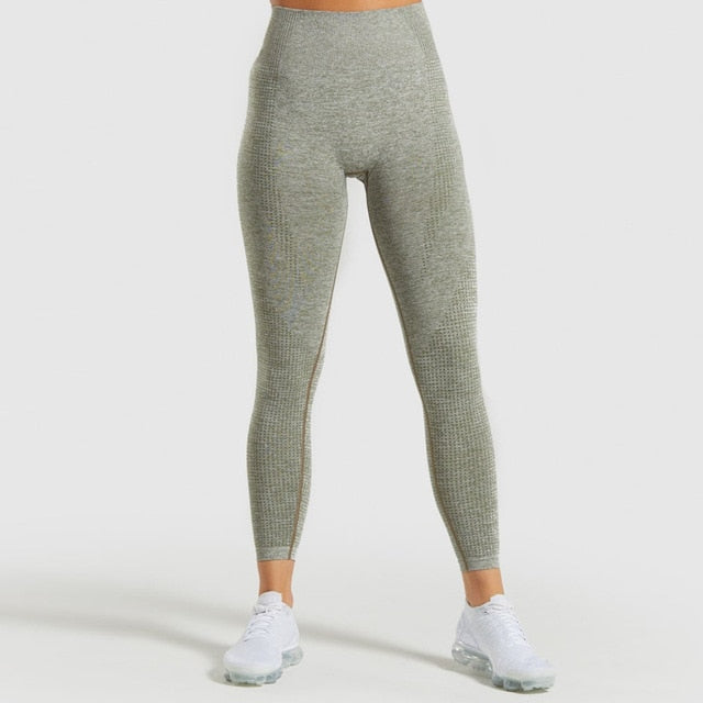 Solid High Waist Energy Seamless Yoga Leggings Women Workout Running Sport Pants Push Up Hip Fitness Gym Leggings Female Tights