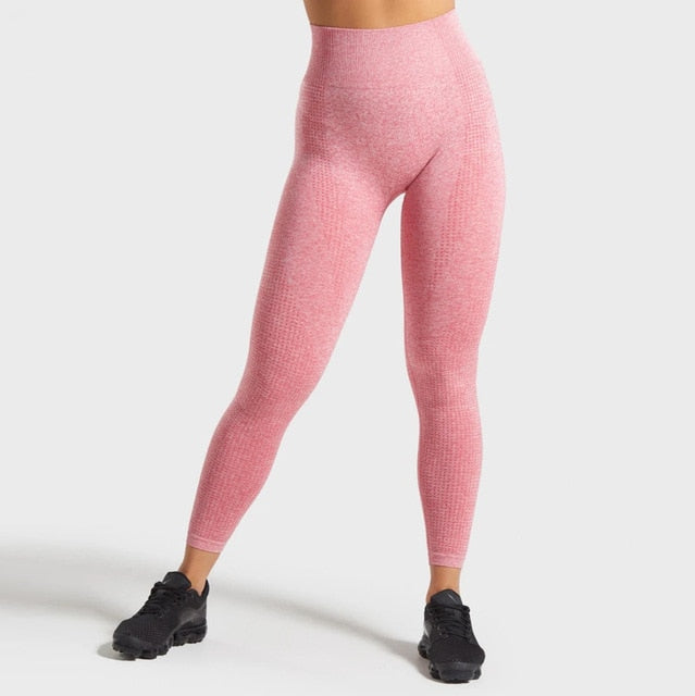 Solid High Waist Energy Seamless Yoga Leggings Women Workout Running Sport Pants Push Up Hip Fitness Gym Leggings Female Tights
