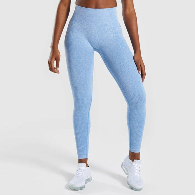 Solid High Waist Energy Seamless Yoga Leggings Women Workout Running Sport Pants Push Up Hip Fitness Gym Leggings Female Tights