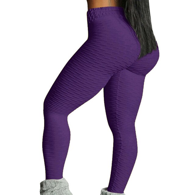 Women Butt  Yoga Pants Sexy Seamless Fitness Sport Leggings Tummy Control Gym High Waist Solid Compression Tights-10