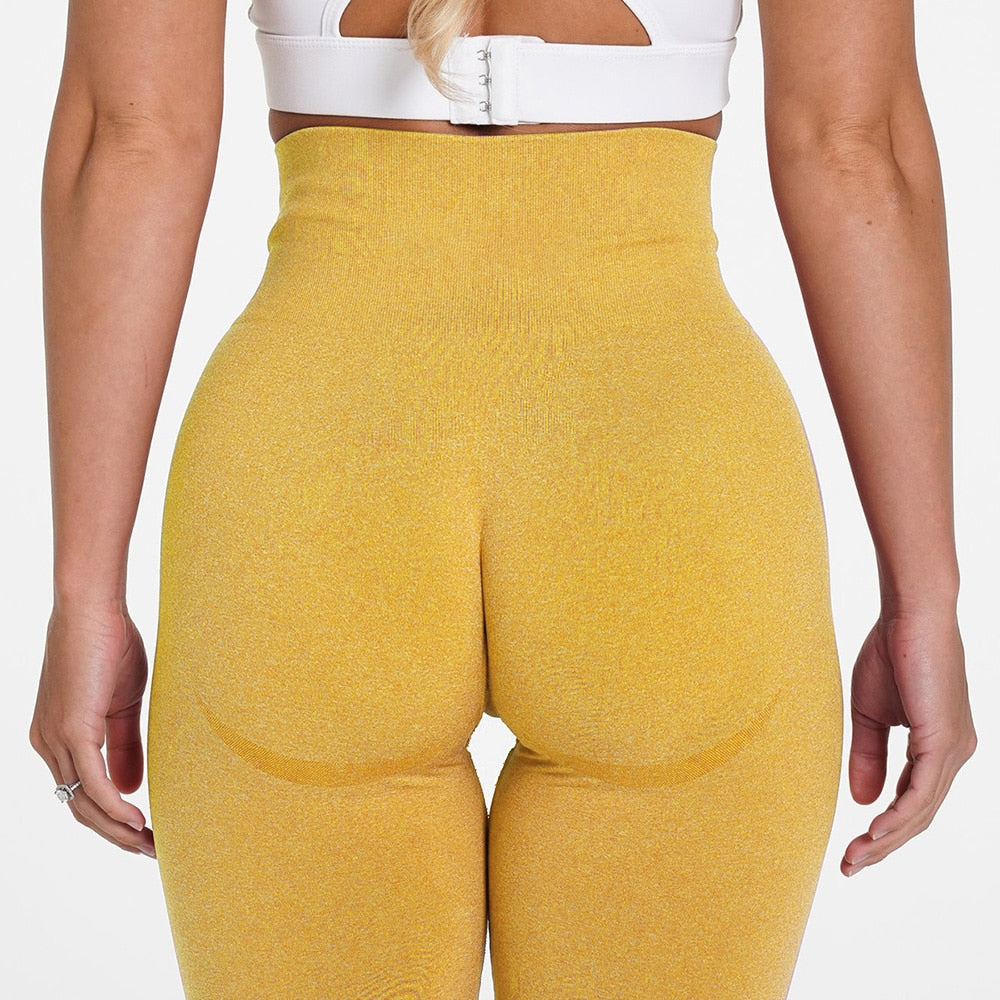 Women High Waist GYM Fitness Yoga Pants Sport Wear Seamless Squat Proof Tummy Control Tights Workout Running Leggings-1