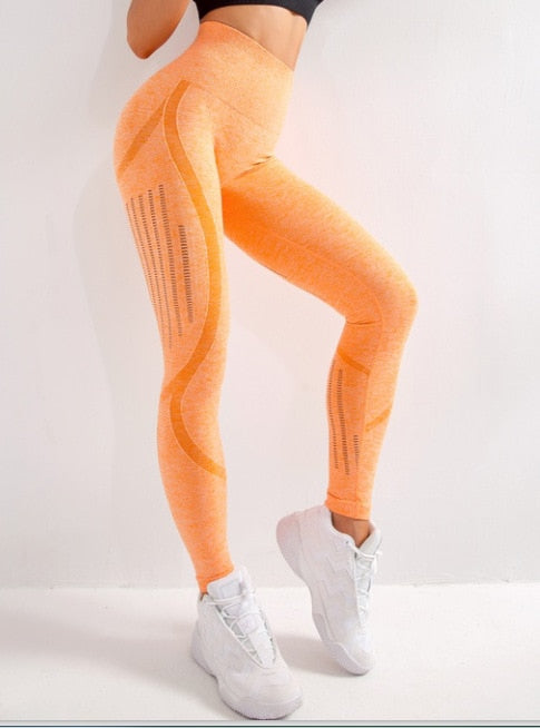 Yoga Leggings Women High Waist Hollow Out Pants Fashion High Elastic Push Up Work Out Pants For Women Hips Lifting Jogging Pants