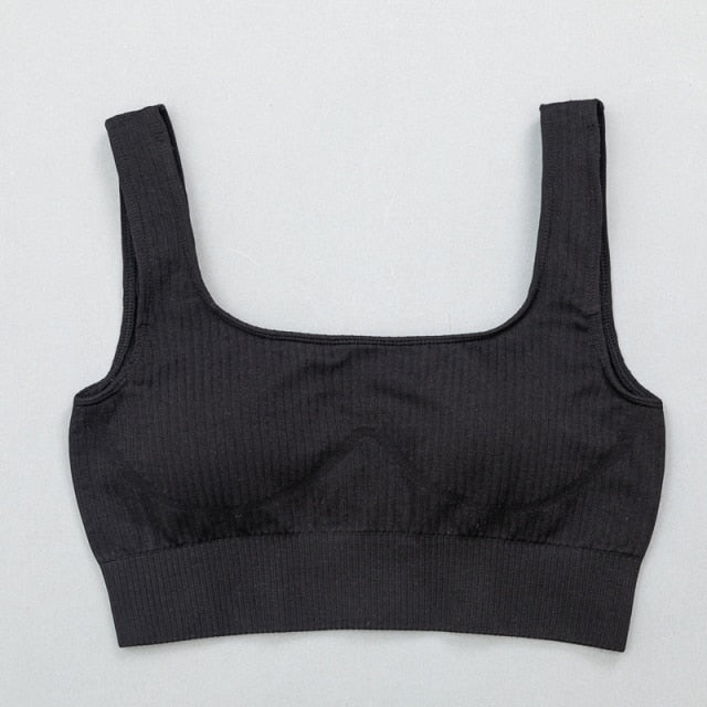 Women&#39;s sportswear High Waist Sports Bra+ Legging Gym Clothing Seamless Fitness Yoga Suit Stretchy Workout Set Padded Sport
