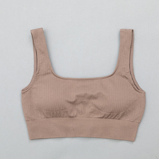 Women&#39;s sportswear High Waist Sports Bra+ Legging Gym Clothing Seamless Fitness Yoga Suit Stretchy Workout Set Padded Sport