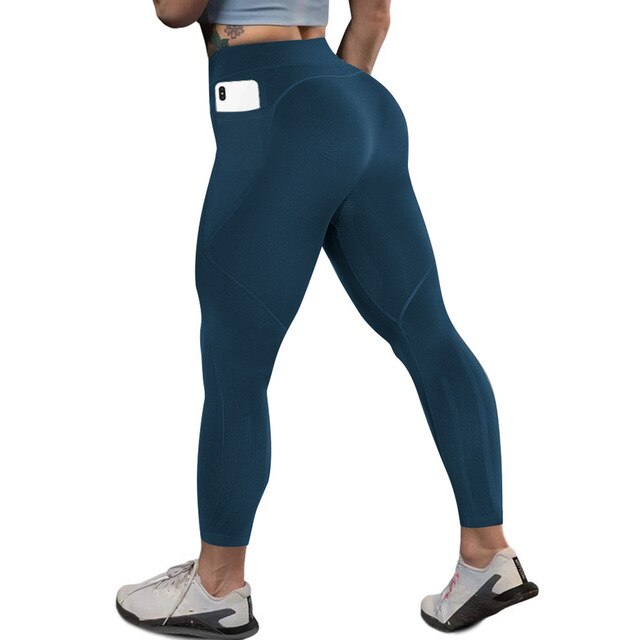 Yoga Pants with Pocket Sport Leggings Gym Sportswear Tummy Control Jogging Tights Fitness Trousers Push Up Workout Leggins-6